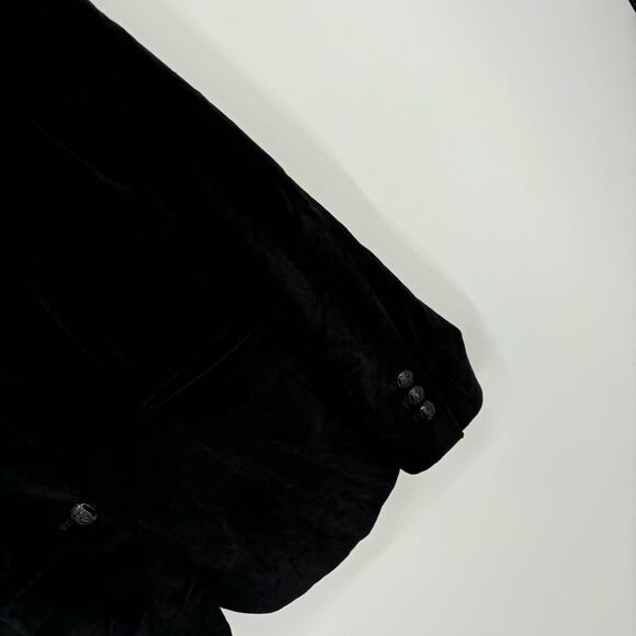 Talbots Aberdeen Black Velvet Two Button Cocktail Blazer Size 8 - Picture 4 of 9